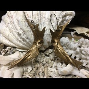 Gold Fish bone earrings